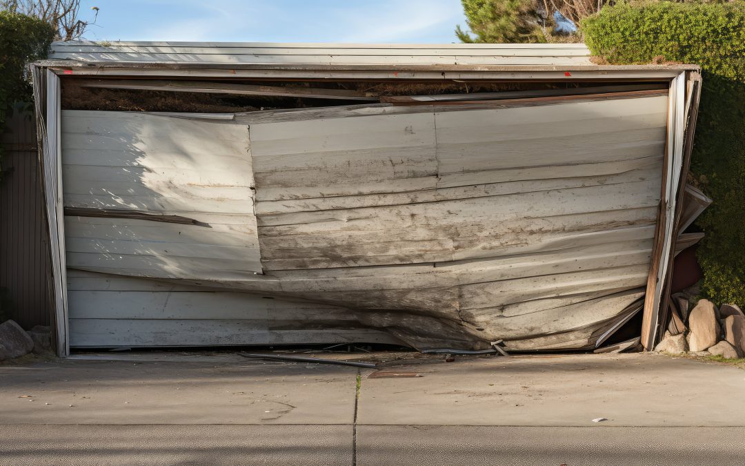 stuck broken garage door