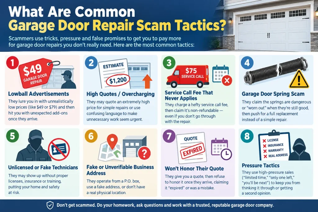 What Are Common Garage Door Repair Scam Tactics?