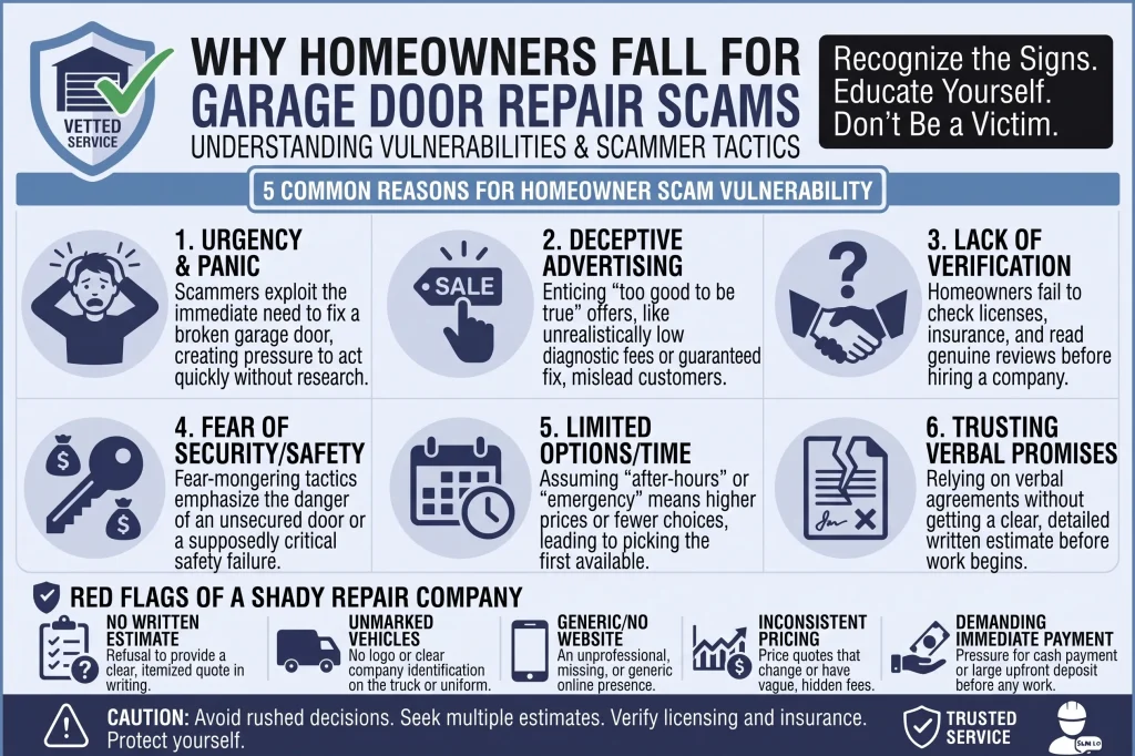 Why Do Homeowners Fall for Garage Door Repair Scams