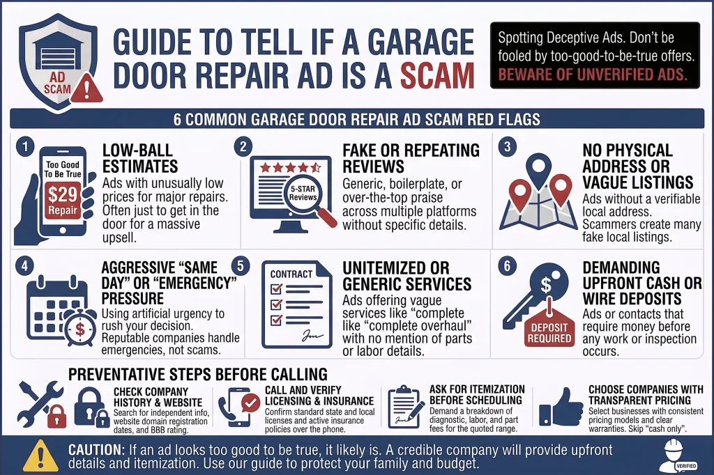 How to Tell If a Garage Door Repair Ad Is a Scam